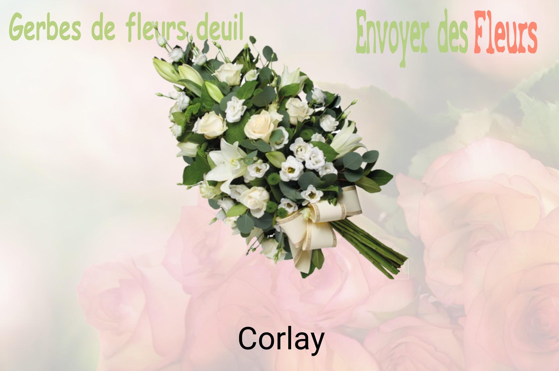 Gerbe de fleurs de deuil livrée à Corlay